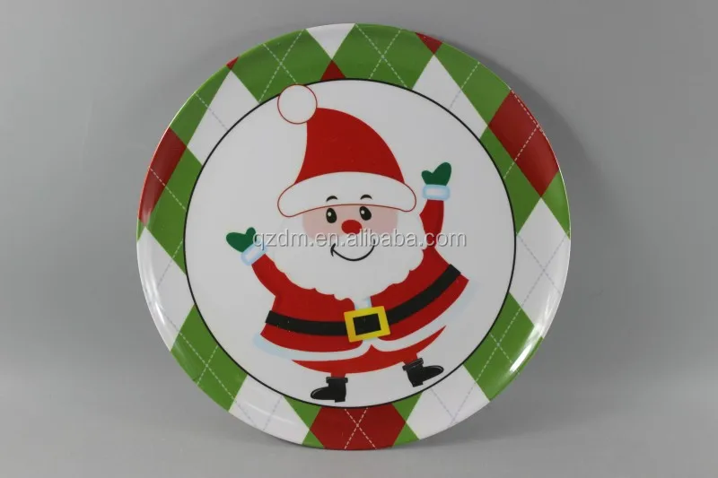 Melamine X'mas plate Christmas Dishes