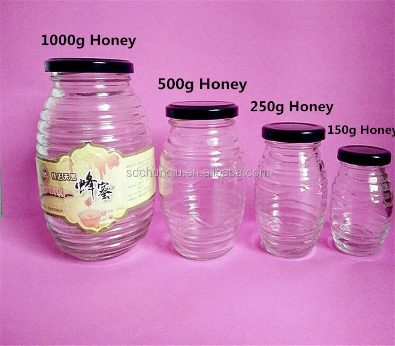 Special Mold 150g 250g 500g 1000g Honey Jar With Tin Lid,Thread Shape