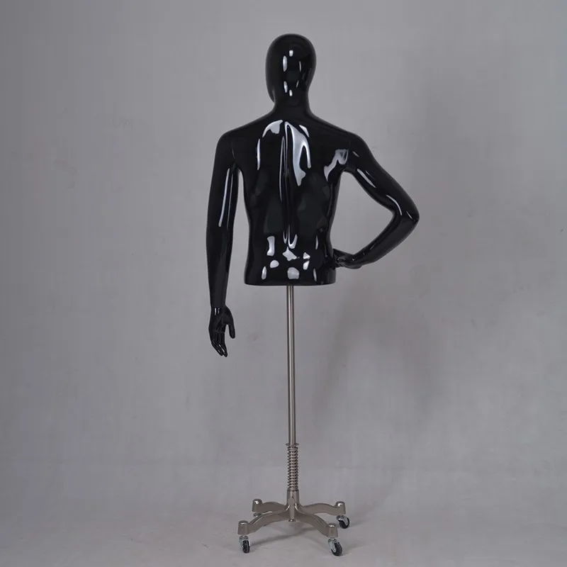 Half Upper Body Male Torso Display Mannequin With Head Stand For Sale