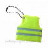plastic reflective custom vest shaped printed souvenir key chains