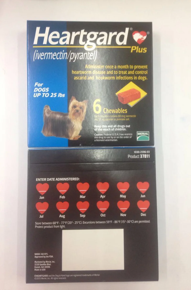 Merial Heartgard Plus Rx Chewables For Dogs 025ibs(blue