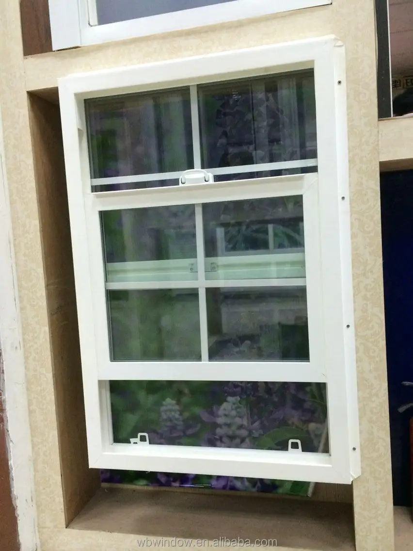 Double Hung Buck Vinyl Window With Grill Design,Pvc Vertical Sliding