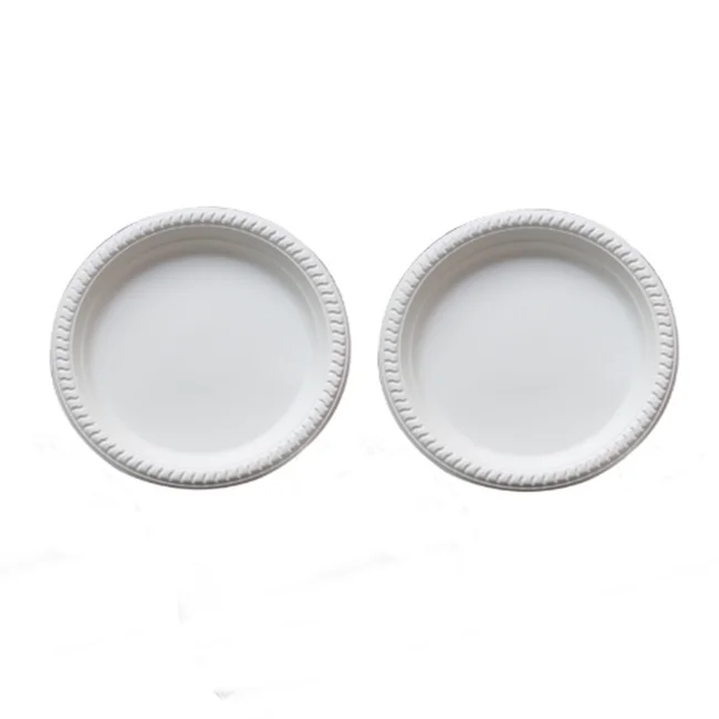 Bio Disposable 9 Inch White Corn Starch Plastic Round Plate - Buy Corn ...