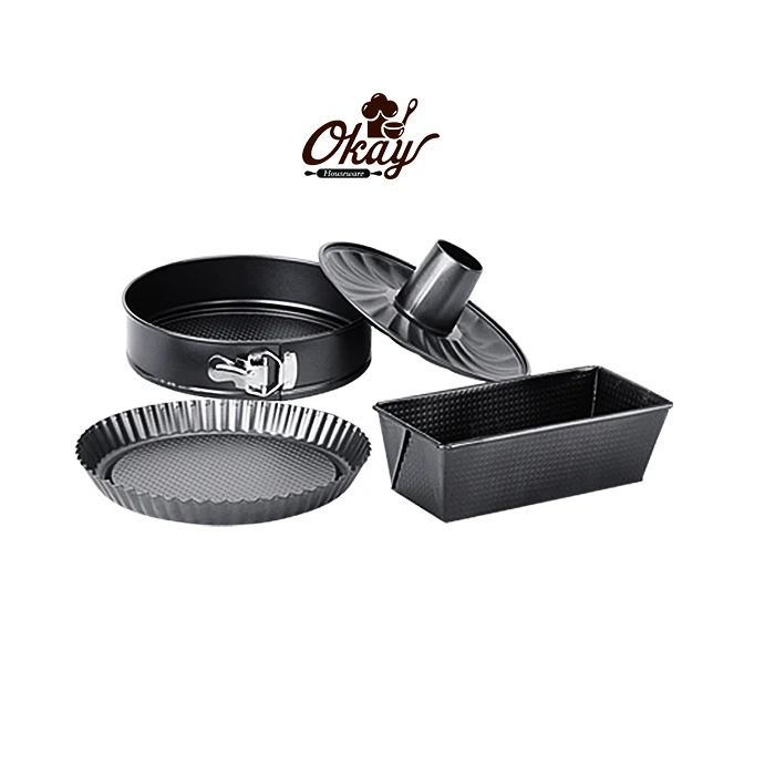 
OKAY BK-D6021 alibaba Carbon steel Ceramic coating Custom-Made Cake Mold waffle pan bakeware set 