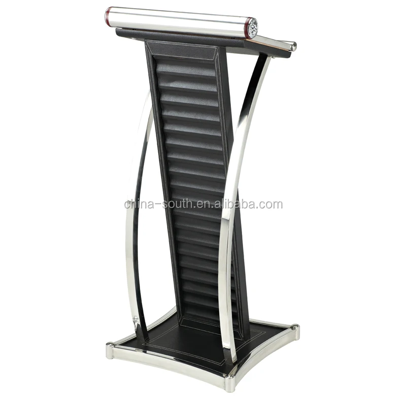 Stainless Steel Podium With Leather Buy Leather Modern Church Podium Leather Modern Lectern Podium Metal Modern Lectern Podium For Sale Product On Alibaba Com