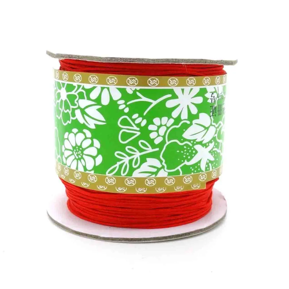 Bigood Nylon Thread Chinese Knot Macrame Braided String 0.8mm 135m Red