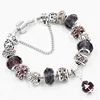 Natural Crystal Charm Silver Murano Beads Femme Bracelets & Bangles For Women Jewelry