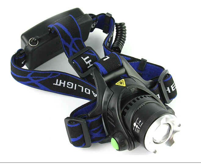 High Power Led Headlamp 3800lm T6 Rechargeable 18650 Battery Zoom