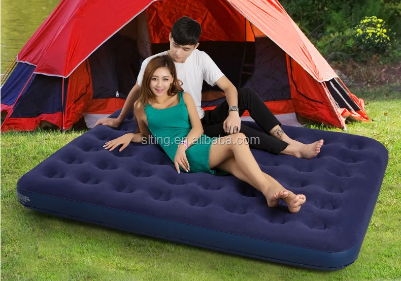 Intex Camping Portable Air Mattress Inflatable Single High Airbed Blow Up Guest Bed Tent