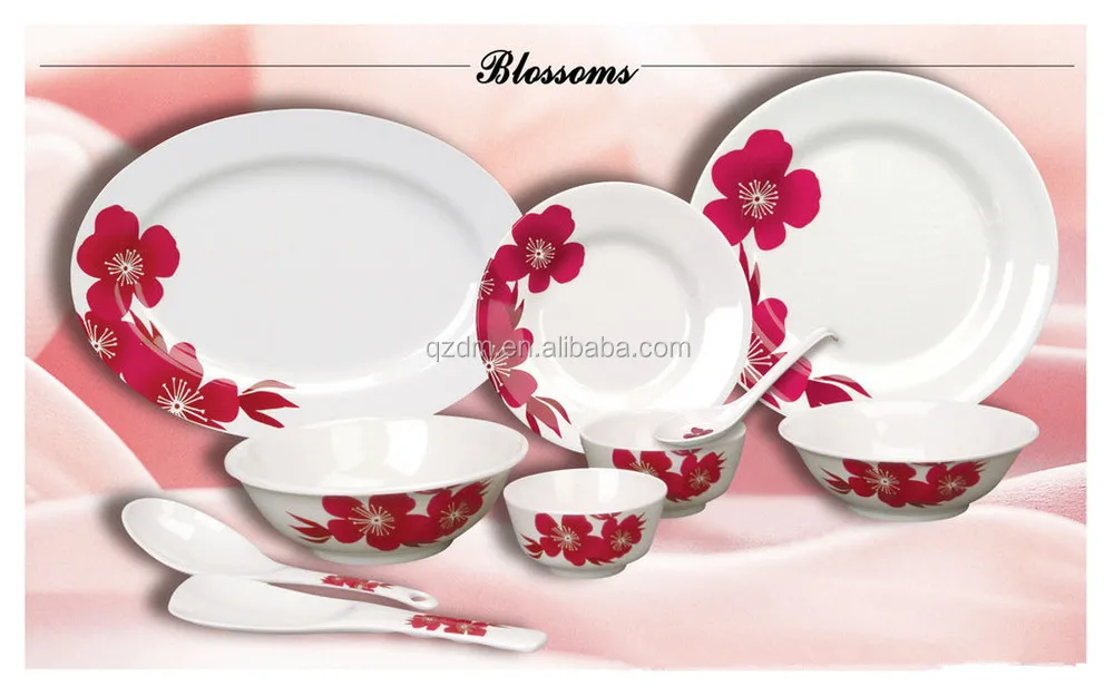 Custom Print Melamine Tableware Set For Family