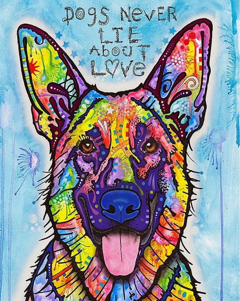 new product colorful dog nude painting by numbers for wholesale