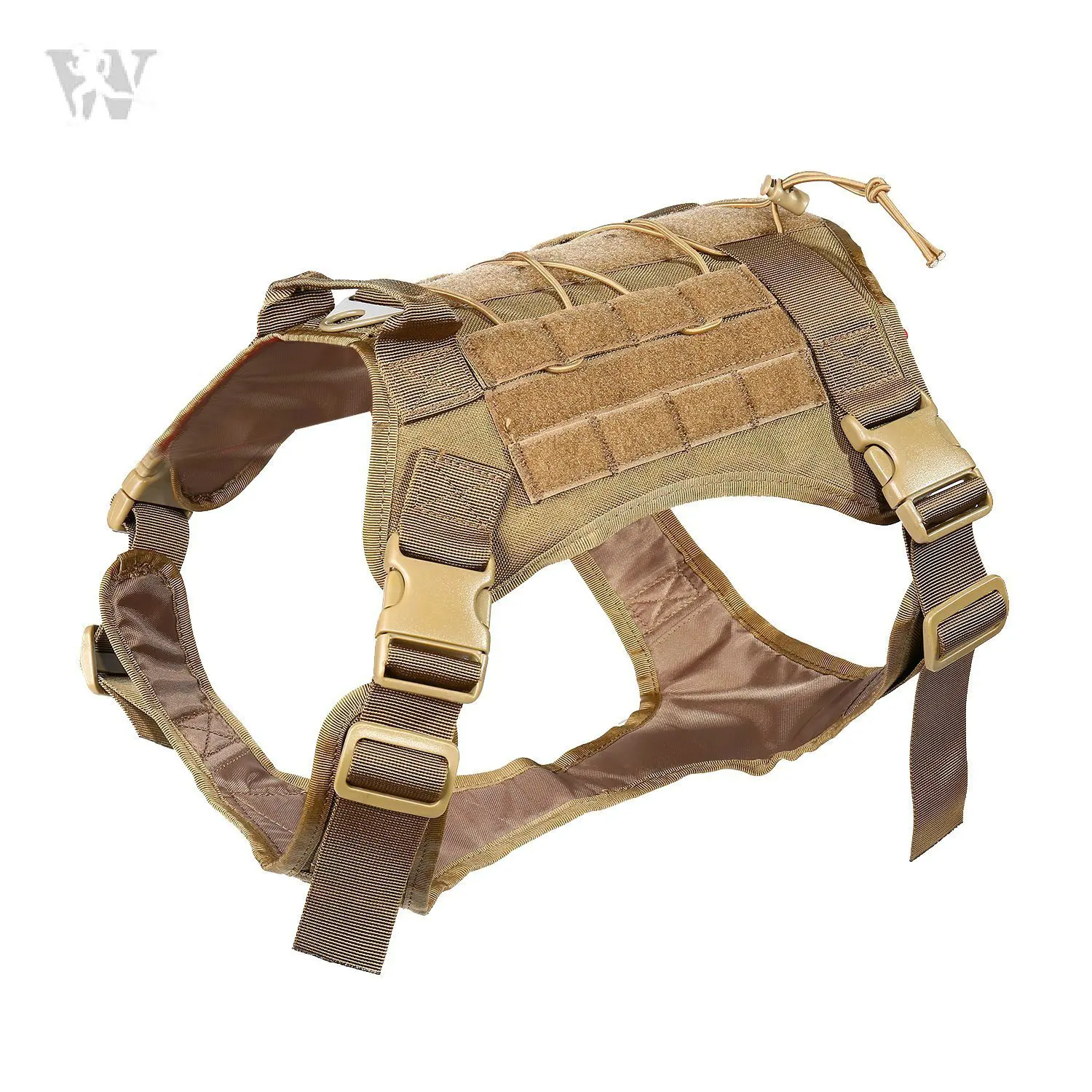 Factory Custom Molle Tactical Dog Vest Harness Dog Bag Carrier Camping