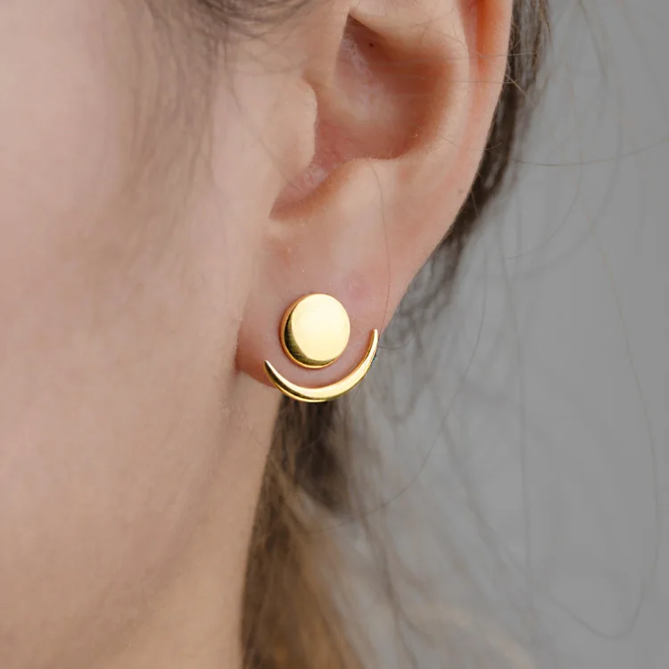gold stud earring set