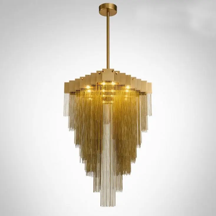 Aluminum Chain Tel Art Deco Bar Pendant Lights Aluminum Chain Tel Art Deco Bar