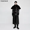 Y-815 European Gothic fashion winter men's heavy leather cape poncho coat