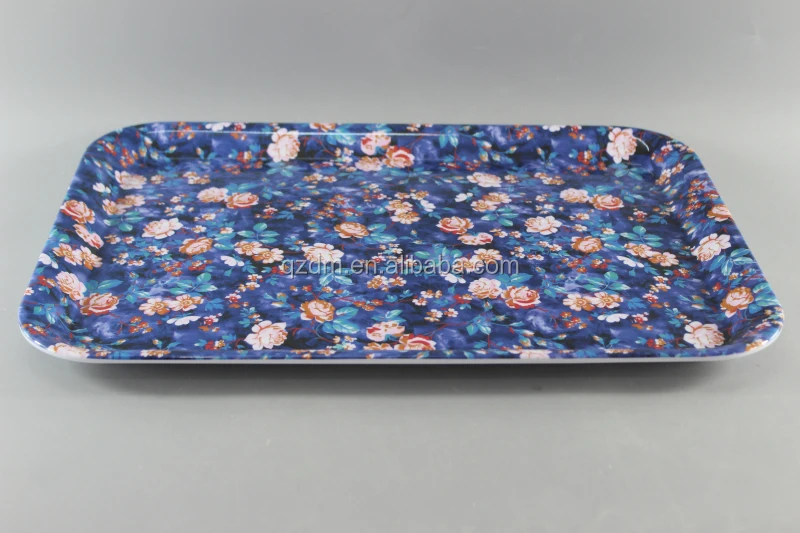 Flower Print Melamine Food Tary Plastic Fruit Tary Top grade