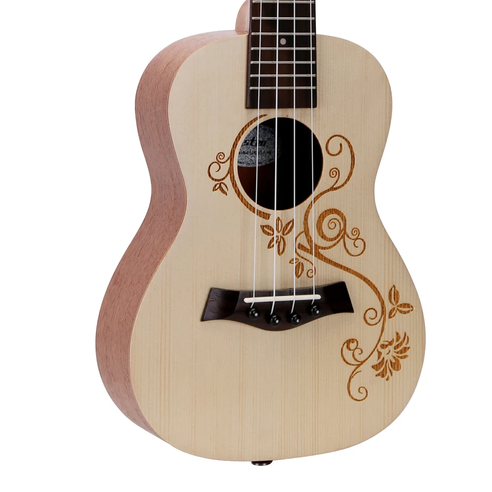 木迷你吉他 26英寸男高音 ukulele wirh sapele 哑光表面