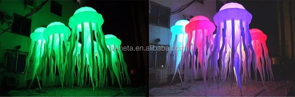 Custom Outdoor Decorative Color Changing LED Jellyfish Balloon