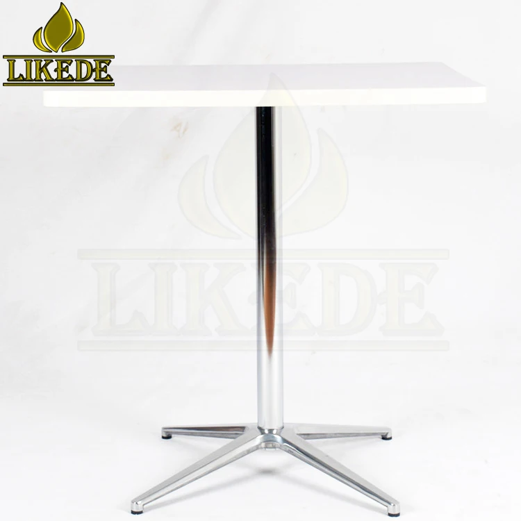 Morden Design Hot Sale Round Aluminum Dining Table Solid Wood Cafe Table for Hotel Restaurant Kitchen Use