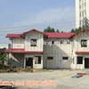Prefab modular cement wall panel duplex house plan