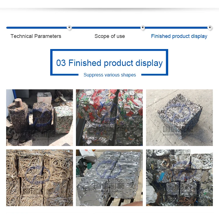 Steel scrap press baler