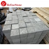 custom Black cobblestone walkway,path cube stone for paving