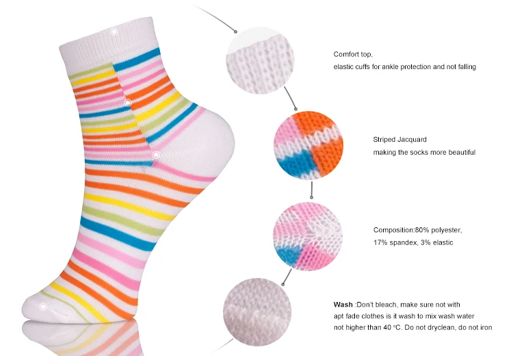 Cute  Colorful Cotton Socks For Women