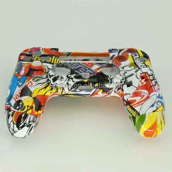 For Ps4 Custom Hydro Dipped Sticker Bomb Controller Shell Parts - Buy For Ps4 Controller Housing,For Ps4 Controller Shell,Housing Buttons Kit For Ps4