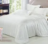 completely silk snow white bed sheet set