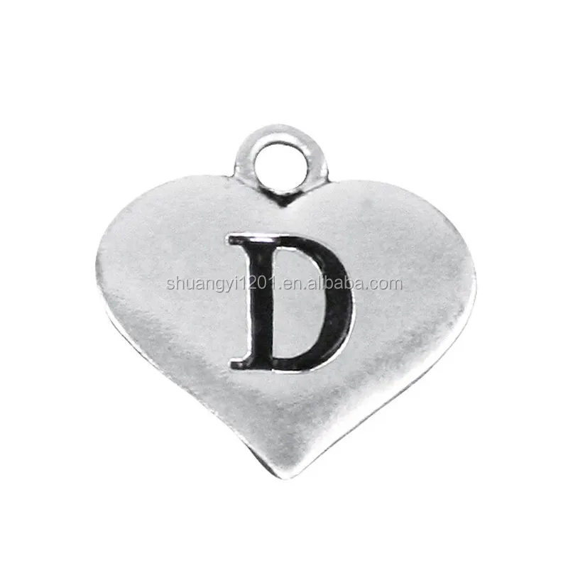 个性定制设计雕刻英文字母d 心形吊坠珠宝制作diy 的魅力 Buy 字母d 魅力 心形字母吊坠 字母吊坠product On Alibaba Com