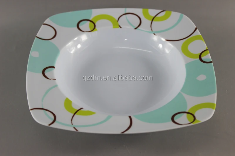 Square Melamine Soup plate Picnic Deep Dishes