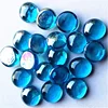 High quality 16mm-17mm Light Blue Flat Glass balls for outdoor decorative stone