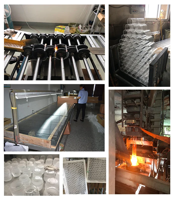 clear fire polished heat resistant long quartz tube