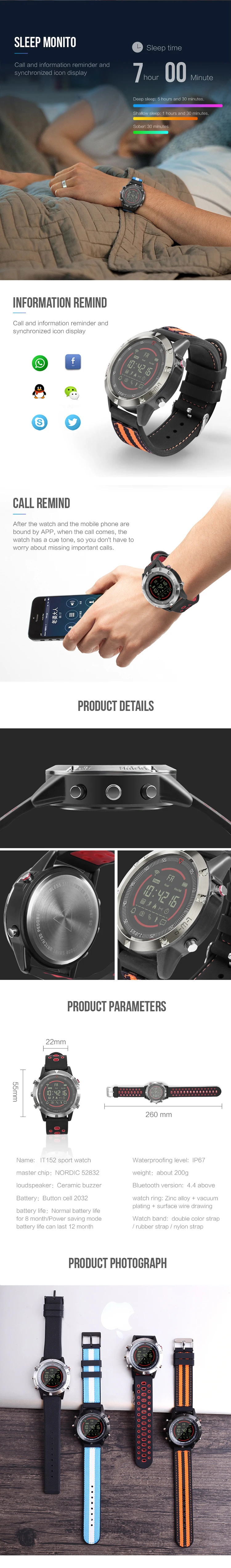 IP67 Waterproof  Ring Smart Bracelet For Smartphone