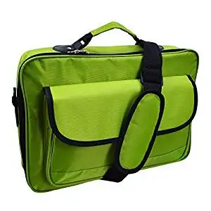 Lotsaveoutlet 10.1" 11.6" 12.5" 13.3" 14" Inch Green Laptop Bag Case Notebook Bag Case For Apple Macbook Macbook Air Macbook Pro Retina HP IBM Dell Latitude XPS Acer Alienware Sony Ultrabook XL Laptop Notebook Classic Series compartment Studio Slim Foam Carrying Messenger Bag Sleeve 1680D Case