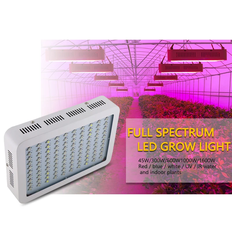 Indoor Garden Hydroponic Greenhouse System Plant Flowers Vegetables Growing 800W Full Spectrum Led Grow Light