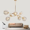 Classic Glass E27 Edison Bulb Led Chandelier Light Modern Shape-Changeale Living Room Cafe Restaurant Pendant Lamp