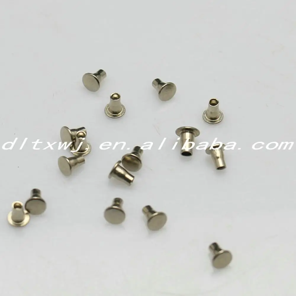 Steel Tubular Rivets Flat Round Head Hollow Rivets For Handbags Buy