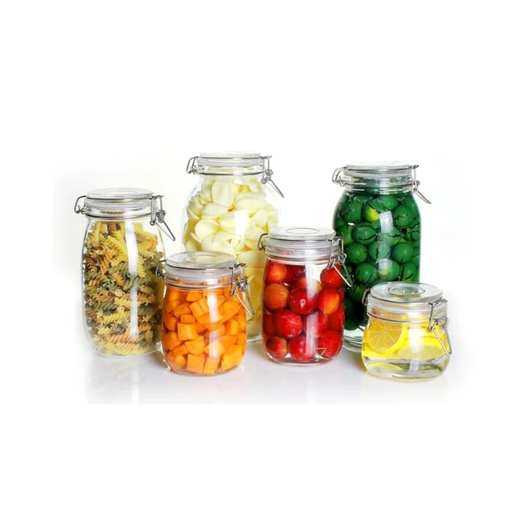 Wholesale Empty Food Glass Preserving Jars With Clip Lids Buy Jar