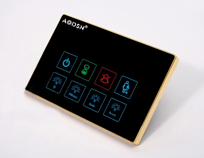 Hotel guest room control system touch switch bedside control panel