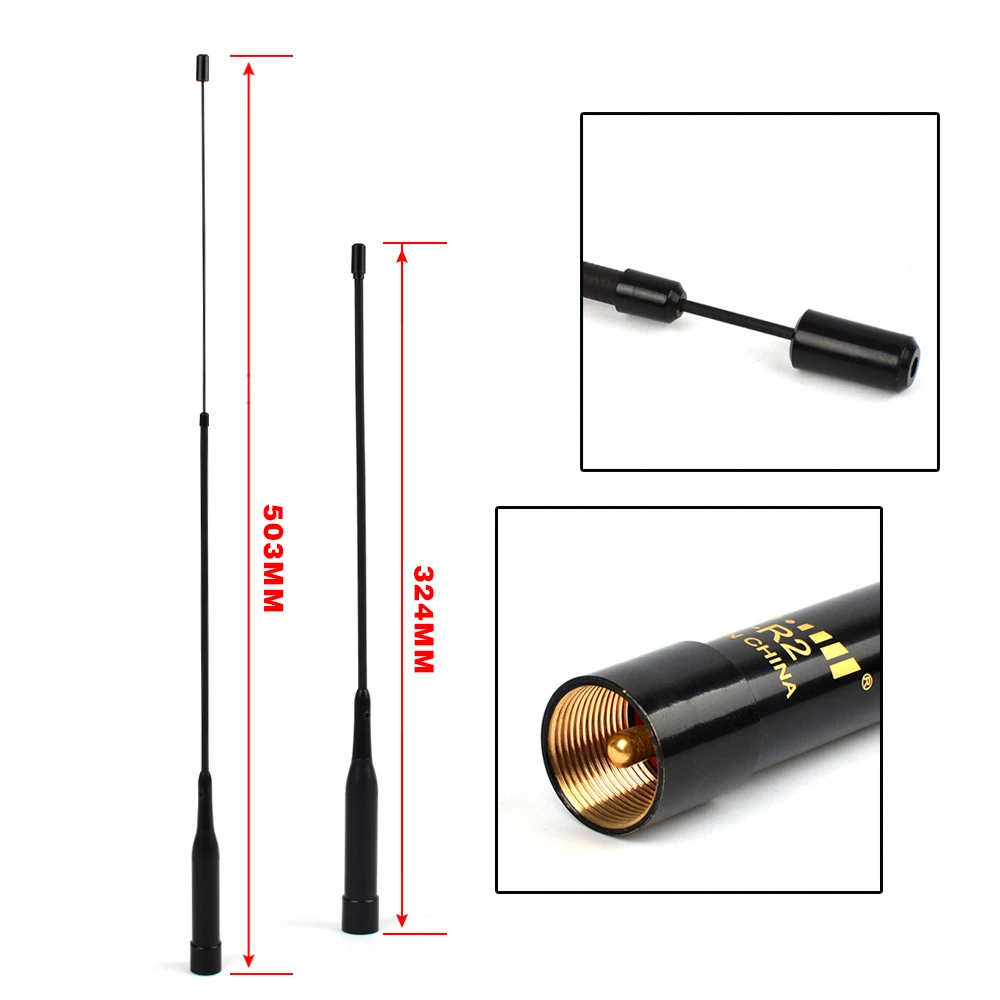 Hys Dual Band Ham Pl259 144/430 Extendable Flexible Whip Amateur