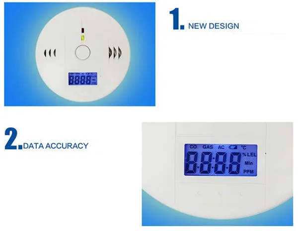 Industrial battery operated carbon monoxide alarm sensorTS-C702 with CE and Rohs