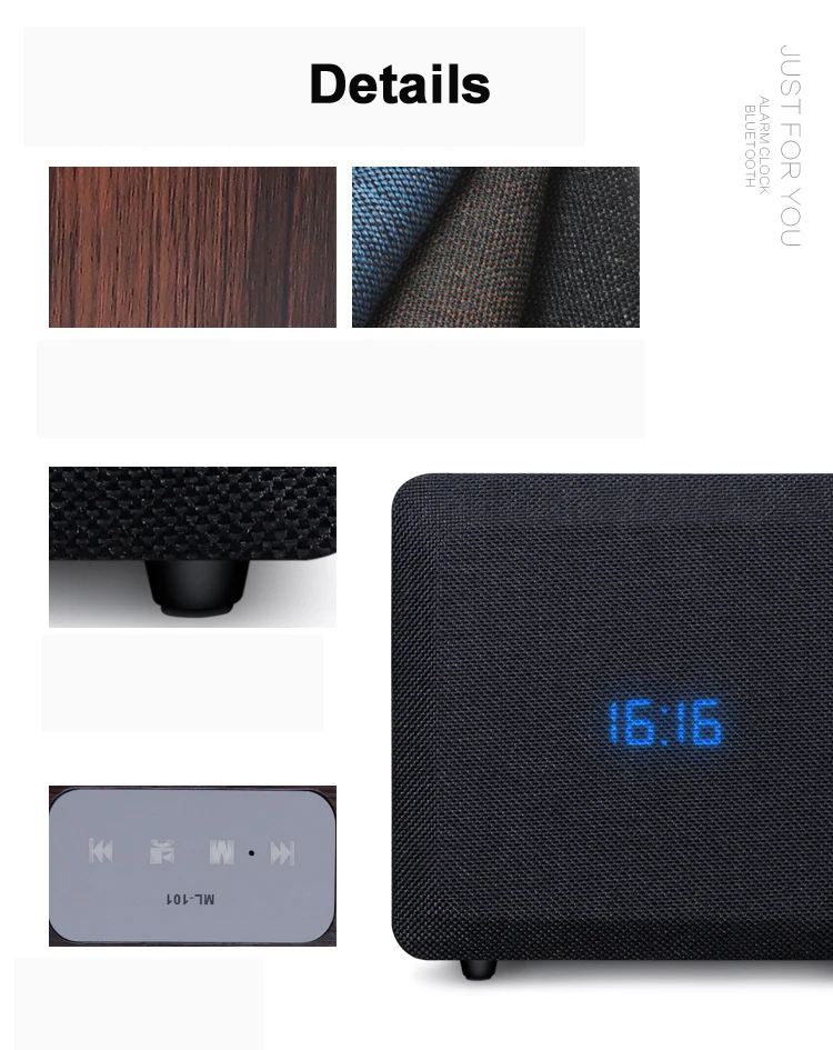 2018 New  Support USB TF Card FM Radio Alarm Clock Handsfree Calling Retro Wooden Bookshelf Bluetooth Speaker
