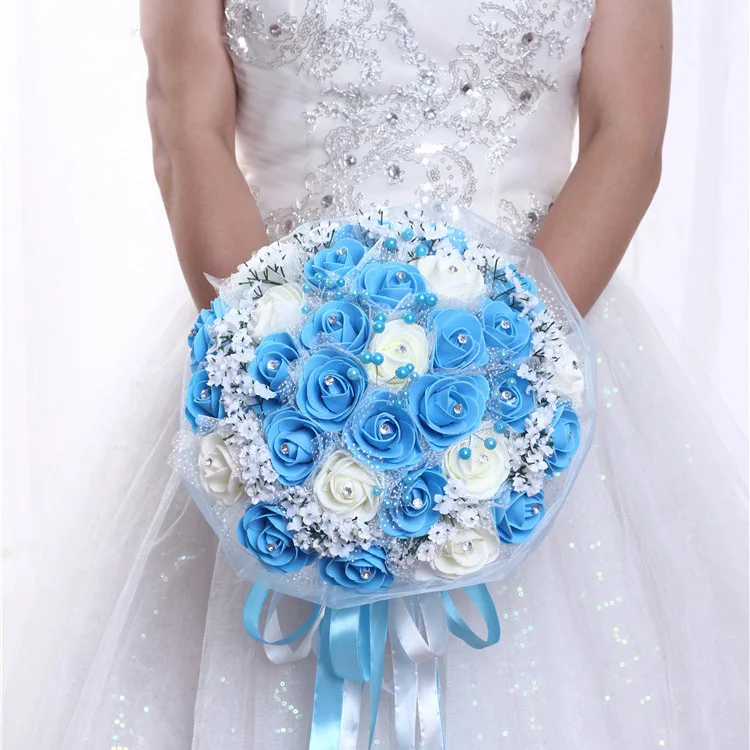 Handmade Pe Material Bridal Bouquet Wedding Flowers Buy Wedding