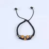 Adjustable Good Luck Wood Beads Gemstone Beaded Bracelets