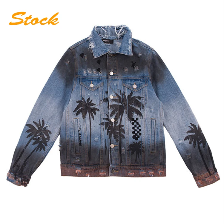 Screen printed deals denim jacket