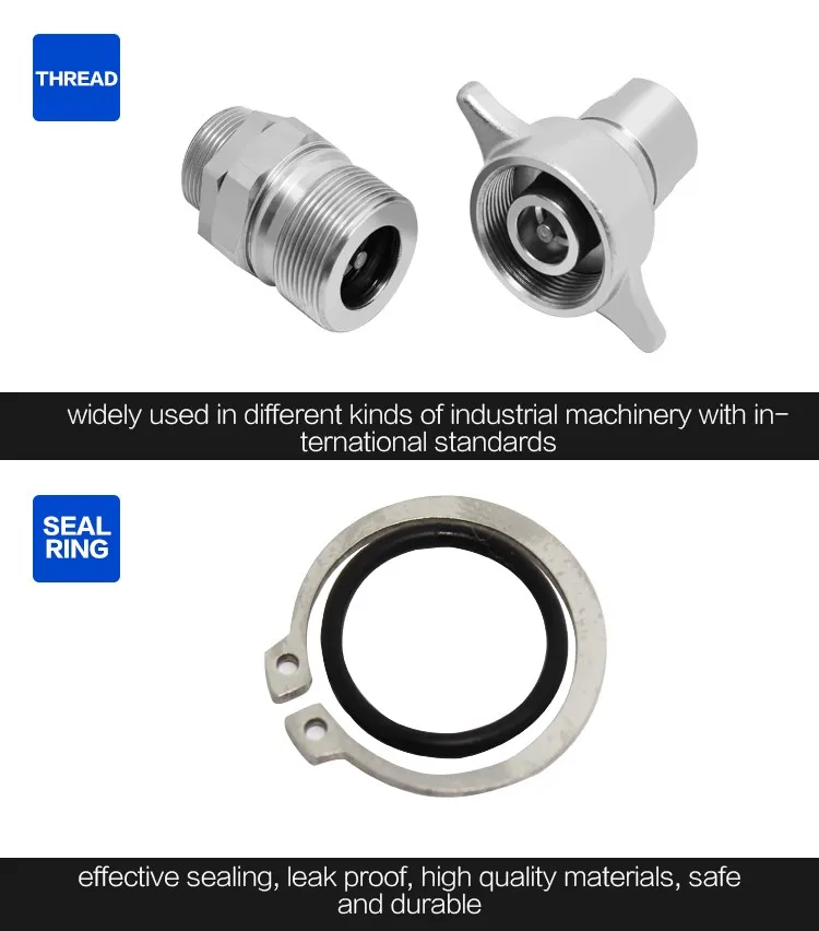 3/4" Carbon Steel Holmbury Vcr Faster Cve Interchange Threaded Connect