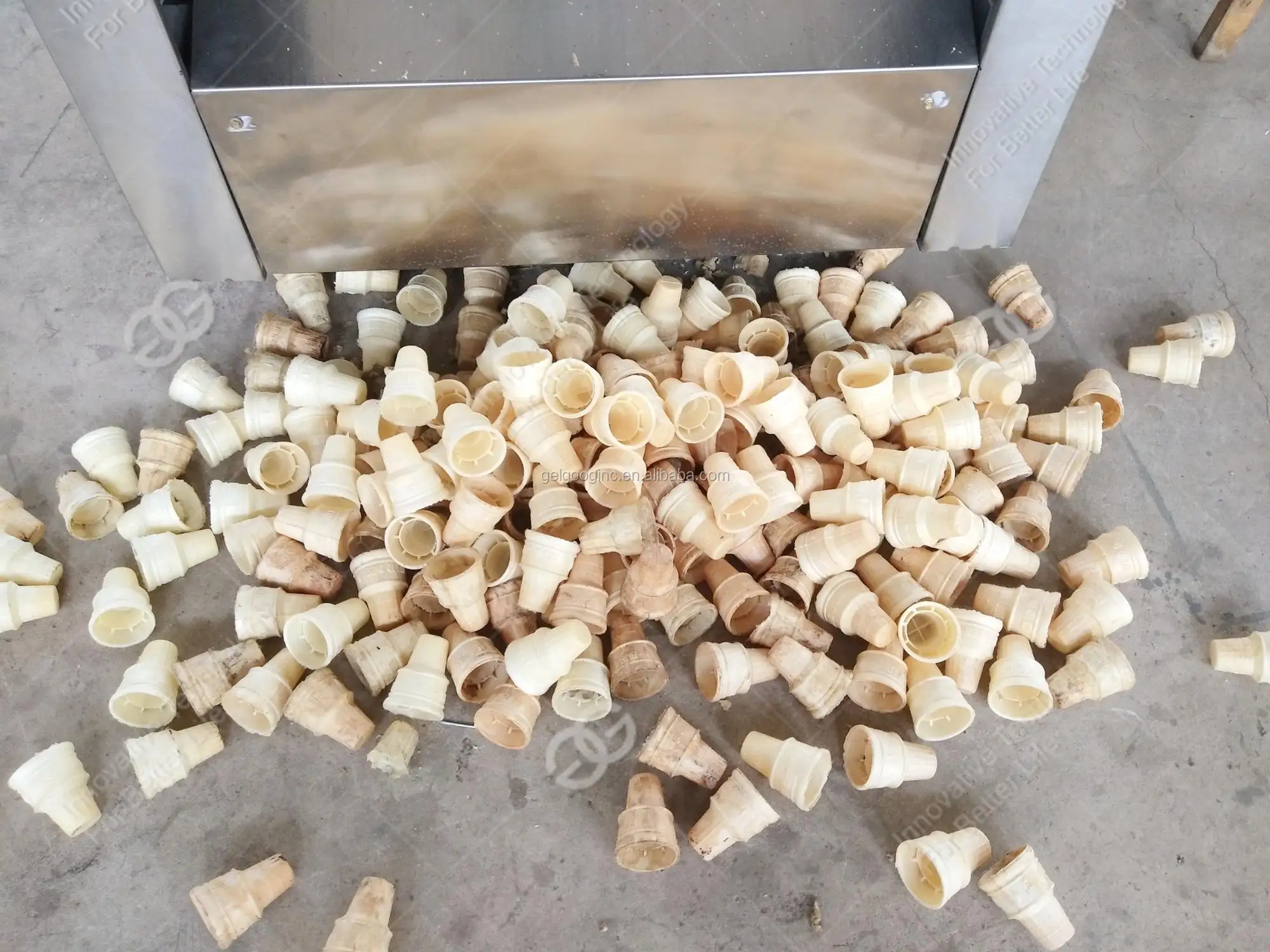 Commercial Automatic Crispy Ice Cream Cone Maker Product Line Sugar