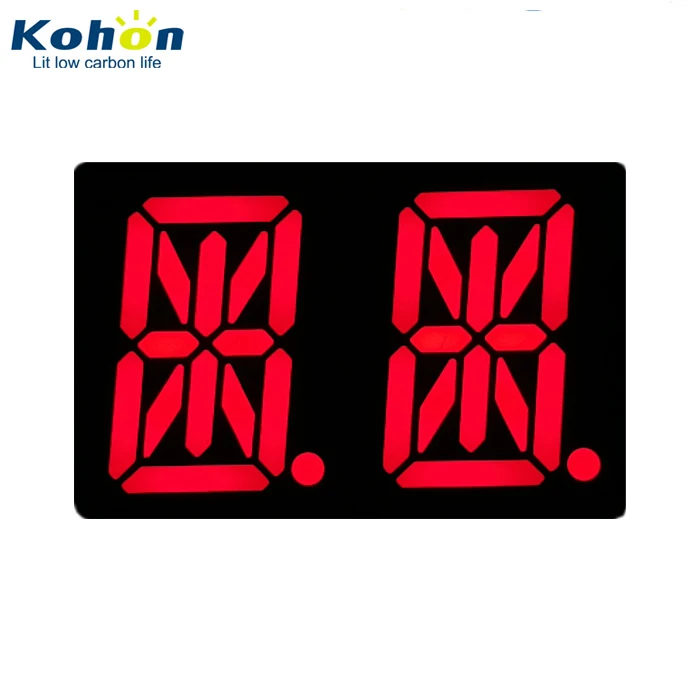 0.54 inch / 14mm red 2 digit 14 segment alphanumeric led digital display