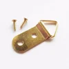 25pc Golden Triangle Hanging D-Ring Picture Frame Painting Mirror Hangers Hooks 15mm x 40mm